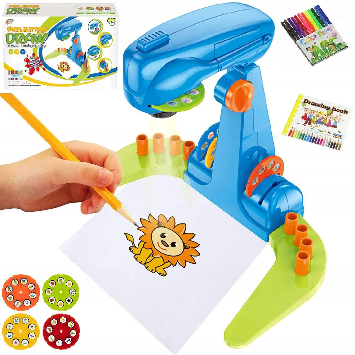 Projector to draw - drawing blocks and pens included | Netsilla