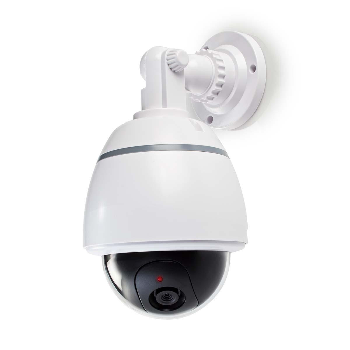 Cámara de seguridad ficticia | Cúpula | Funciona con pilas | Interior | Blanco