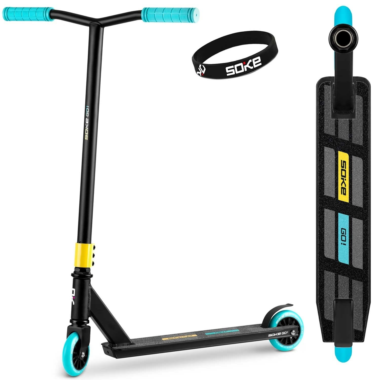 ¡SOKE VAMOS! Stunt Scooter amarillo azul