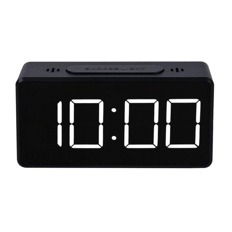 Digital Alarm Clock Black Netsilla