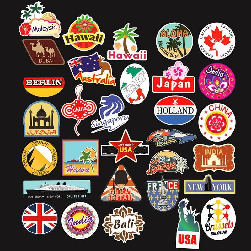 100x Stickers, Destinations | Netsilla