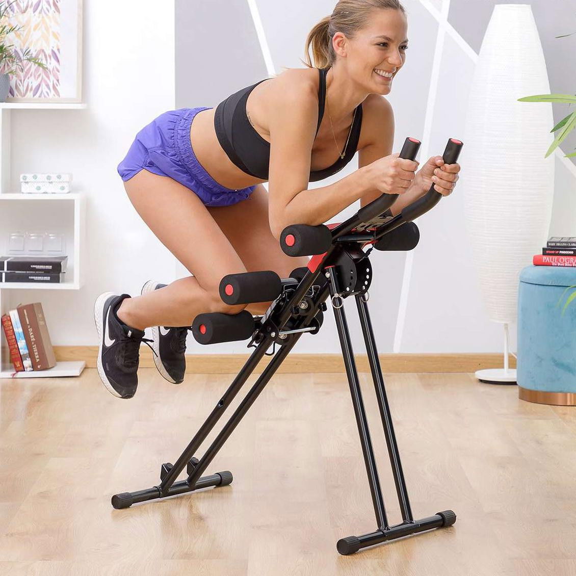 Folding Stomach Machine with Exercise Guide | Netsilla Exercise machine for stomach fat