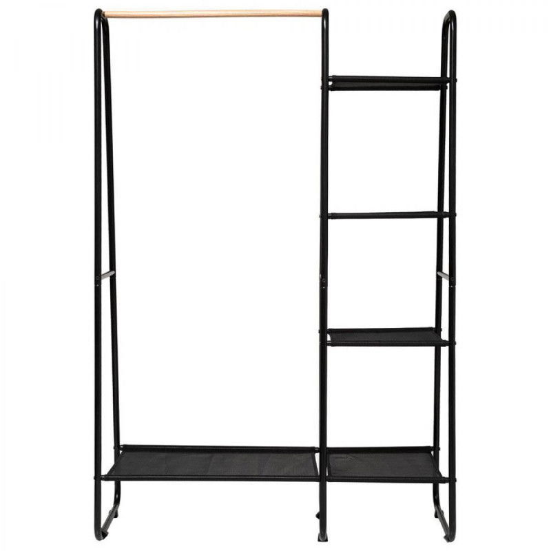Clothes rack with shoe rack Black Netsilla